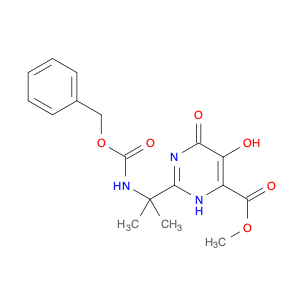 Methyl 2-(2-(benzyloxycarbonylamino)propan-2-yl)-5-hydroxy-6-oxo-1,6-dihydropyrimidine-4-carboxy...