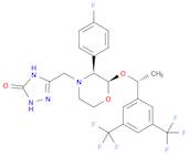 5-[2(R)-[1(R)-[3,5-Bis(trifluoromethyl)phenyl]ethoxy]-3(S)-(4-fluorophenyl)morpholin-4-ylmethyl]...