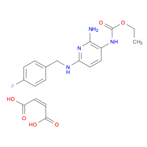 Carbamic acid, [2-amino-6-[[(4-fluorophenyl)methyl]amino]-3-pyridinyl]-, ethyl ester, (Z)-2-butene…