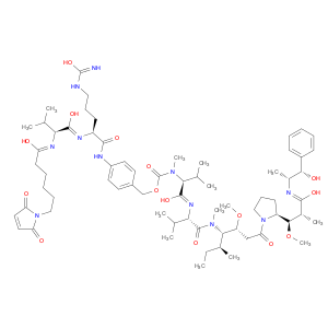 Maleimidocaproyl-valine-citrulline-p-aminobenzyloxycarbonyl monomethylauristatin E