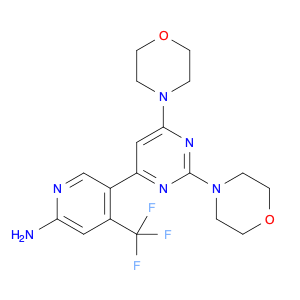 5-(2,6-Di-4-morpholinyl-4-pyrimidinyl)-4-(trifluoromethyl)-2-pyridinamine