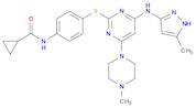 N-[4-[[4-(4-Methyl-1-piperazinyl)-6-[(5-methyl-1H-pyrazol-3-yl)amino]-2-pyrimidinyl]thio]phenyl]cy…