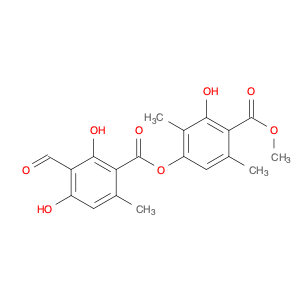 Benzoic acid,3-formyl-2,4-dihydroxy-6-methyl-,3-hydroxy-4-(methoxycarbonyl)-2,5-dimethylphenyl e...