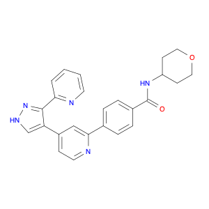 4-(4-(3-(Pyridin-2-yl)-1H-pyrazol-4-yl)pyridin-2-yl)-N-(tetrahydro-2H-pyran-4-yl)benzamide