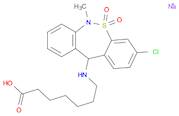 Sodium 7-[(3-chloro-6,11-dihydro-6-methyldibenzo[c,f][1,2]thiazepin-11-yl)amino]heptanoate S,S-dio…