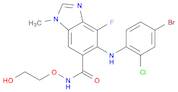 5-[(4-Bromo-2-chlorophenyl)amino]-4-fluoro-N-(2-hydroxyethoxy)-1-methyl-1H-benzimidazole-6-carboxa…