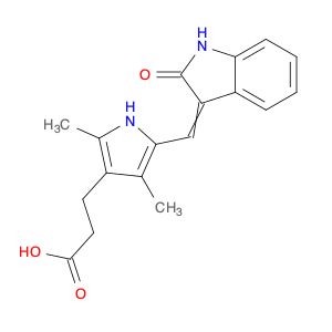 1H-Pyrrole-3-propanoicacid, 5-[(1,2-dihydro-2-oxo-3H-indol-3-ylidene)methyl]-2,4-dimethyl-