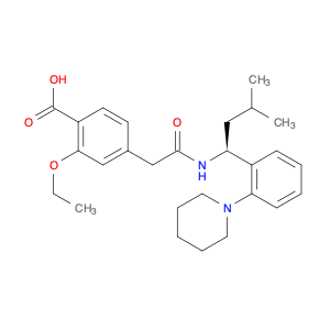 (S)-2-Ethoxy-4-[2-[[3-methyl-1-[2-(piperidin-1-yl)phenyl]butyl]amino]-2-oxoethyl]benzoic acid