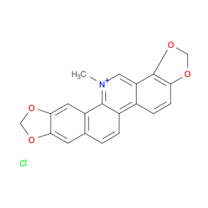 [1,3]Benzodioxolo[5,6-c]-1,3-dioxolo[4,5-i]phenanthridinium,13-methyl-, chloride (1:1)