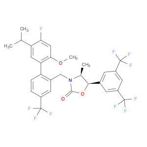 (4S,5R)-5-[3,5-Bis(trifluoromethyl)phenyl]-3-[[4'-fluoro-5'-isopropyl-2'-methoxy-4-(trifluoromethy…