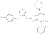 4-[[1-[[1-[(4-Bromophenyl)methyl]-1H-imidazol-5-yl]methyl]-4-(1-naphthalenyl)-1H-pyrrol-3-yl]carbo…