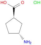 (1R,3R)-3-aminocyclopentanecarboxylic acid hydrochloride