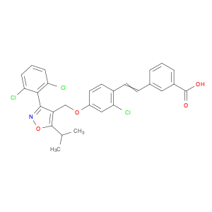 3-[2-[2-Chloro-4-[[3-(2,6-dichlorophenyl)-5-(1-methylethyl)-4-isoxazolyl]methoxy]phenyl]ethenyl]be…