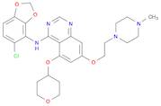 N-(5-Chloro-1,3-benzodioxol-4-yl)-7-[2-(4-methyl-1-piperazinyl)ethoxy]-5-[(tetrahydro-2H-pyran-4-y…