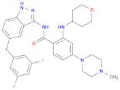 N-[5-[(3,5-Difluorophenyl)methyl]-1H-indazol-3-yl]-4-(4-methyl-1-piperazinyl)-2-[(tetrahydro-2H-...