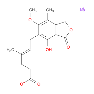 4-Hexenoic acid, 6-(1,3-dihydro-4-hydroxy-6-methoxy-7-methyl-3-oxo-5-isobenzofuranyl)-4-methyl-, s…