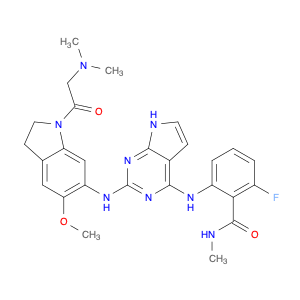 2-[[2-[[1-[2-(Dimethylamino)acetyl]-2,3-dihydro-5-methoxy-1H-indol-6-yl]amino]-7H-pyrrolo[2,3-d]py…