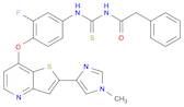 N-[[[3-Fluoro-4-[[2-(1-methyl-1H-imidazol-4-yl)thieno[3,2-b]pyridin-7-yl]oxy]phenyl]amino]thioxome…