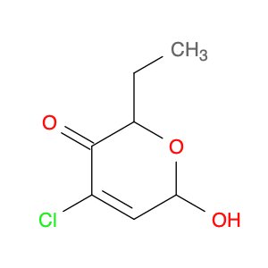 2H-Pyran-3(6H)-one,4-chloro-2-ethyl-6-hydroxy-