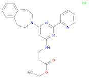 Ethyl N-[2-(2-pyridinyl)-6-(1,2,4,5-tetrahydro-3H-3-benzazepin-3-yl)-4-pyrimidinyl]-β-alaninate hy…