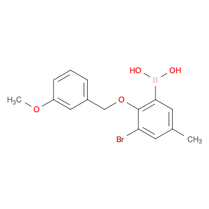 (3-Bromo-2-((3-methoxybenzyl)oxy)-5-methylphenyl)boronic acid