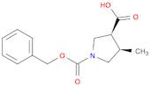 (3S,4R)-1-((Benzyloxy)carbonyl)-4-methylpyrrolidine-3-carboxylic acid