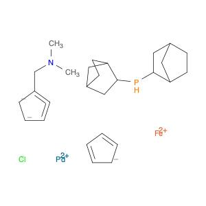 2-(Dimethylaminomethyl)ferrocen-1-yl-palladium(II) chloride Dinorbornylphosphine Complex