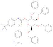 S-4-(Trifluoromethyl)benzyl O-((2R,3R,4S,5R,6R)-3,4,5-tris(benzyloxy)-6-((benzyloxy)methyl)tetrahy…