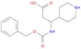 3-(((Benzyloxy)carbonyl)amino)-3-(piperidin-4-yl)propanoic acid