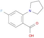 4-Fluoro-2-(1-pyrrolidinyl)benzoic Acid