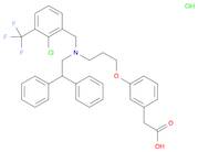 2-[3-[3-[[2-Chloro-3-(trifluoromethyl)benzyl](2,2-diphenylethyl)amino]propoxy]phenyl]acetic acid h…