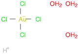 Hydrogen tetrachloroaurate(III) trihydrate