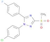 1-(4-CHLOROPHENYL)-5-(4-FLUOROPHENYL)-3-(METHYLSULFONYL)-1H-1,2,4-TRIAZOLE