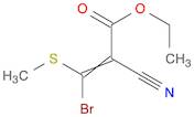 2-Propenoic acid, 3-bromo-2-cyano-3-(methylthio)-, ethyl ester