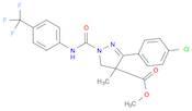 METHYL 3-(4-CHLOROPHENYL)-4,5-DIHYDRO-4-METHYL-1-(((4-(TRIFLUOROMETHYL)PHENYL)AMINO)CARBONYL)-1H-P…