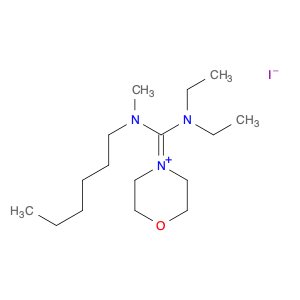 Morpholinium, 4-[(diethylamino)(hexylmethylamino)methylene]-, iodide
