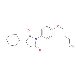 2,5-Pyrrolidinedione, 1-(4-butoxyphenyl)-3-(1-piperidinyl)-