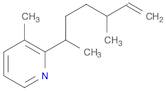 Pyridine, 2-(1,4-dimethyl-5-hexenyl)-3-methyl-