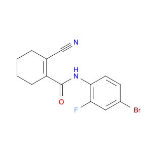 1-Cyclohexene-1-carboxamide, N-(4-bromo-2-fluorophenyl)-2-cyano-