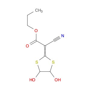 Acetic acid, cyano(4,5-dihydroxy-1,3-dithiolan-2-ylidene)-, propyl ester