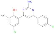 Phenol, 2-[2-amino-6-(4-chlorophenyl)-4-pyrimidinyl]-4-chloro-6-methyl-