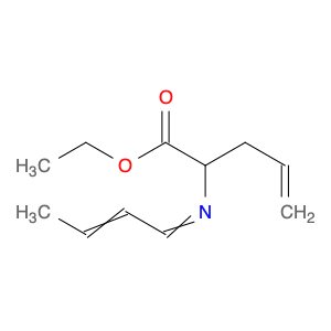 4-Pentenoic acid, 2-(2-butenylideneamino)-, ethyl ester