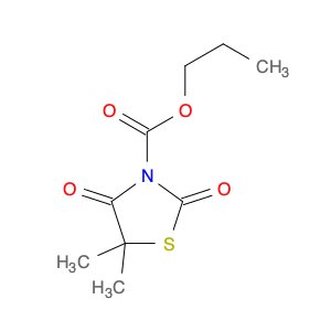 3-Thiazolidinecarboxylic acid, 5,5-dimethyl-2,4-dioxo-, propyl ester