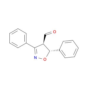 4-Isoxazolecarboxaldehyde, 4,5-dihydro-3,5-diphenyl-, trans-