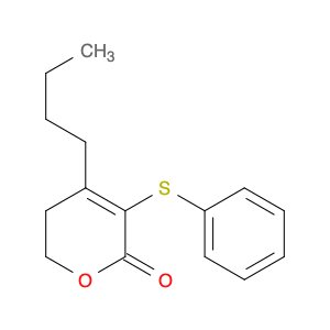 2H-Pyran-2-one, 4-butyl-5,6-dihydro-3-(phenylthio)-