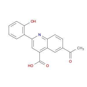 4-Quinolinecarboxylic acid, 6-acetyl-2-(2-hydroxyphenyl)-