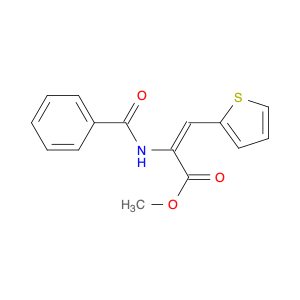 2-Propenoic acid, 2-(benzoylamino)-3-(2-thienyl)-, methyl ester, (E)-
