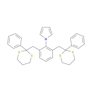 1H-Pyrrole, 1-[2,6-bis[(2-phenyl-1,3-dithian-2-yl)methyl]phenyl]-