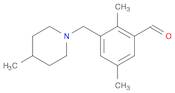 2,5-DIMETHYL-3-[(4-METHYL-1-PIPERIDINYL)METHYL]BENZALDEHYDE