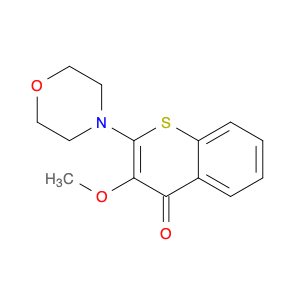 4H-1-Benzothiopyran-4-one, 3-methoxy-2-(4-morpholinyl)-